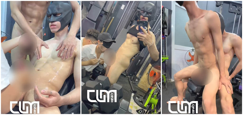 Binkycum – Chơi slim boy trong phòng gym